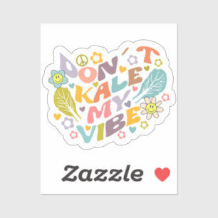 Pegatina Cute No Kale my Vibe, Retro Vegan