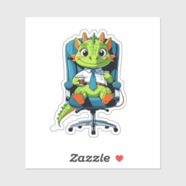 Pegatina Cute Office Dragon Sticker | Funny Cartoon Decal