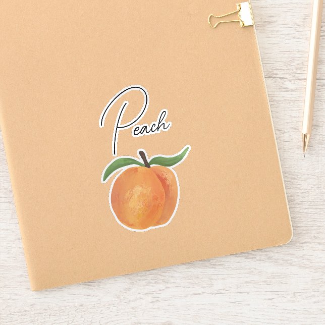 Pegatina Cute Painted Peach Fruit Illustration  (Cuaderno)
