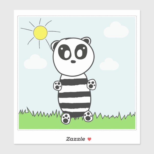 Pegatina Cute Panda (Hoja)