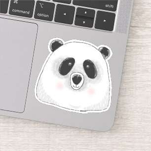 Pegatina Cute panda arte moderno. Animales de oso graciosos