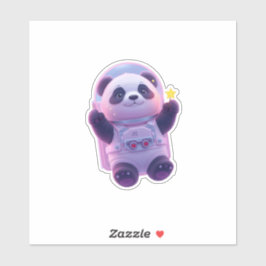 Pegatina Cute Panda Astronaut Sticker – Kawaii Scrapbooking