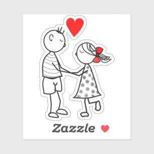 Pegatina Cute Pareja - Personalizable