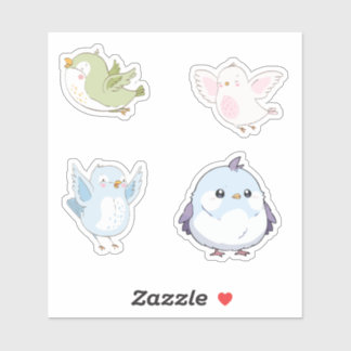 Pegatina Cute Pastel Birds Vinyl Stickers