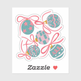 Pegatina Cute Pastel Christmas Ornament Sticker