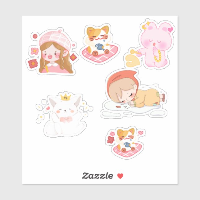 Pegatina Cute Pastel Kawaii Stickers (Hoja)