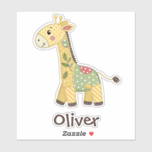 Pegatina Cute Patchwork Giraffe