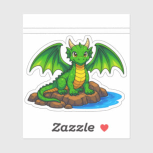 Pegatina Cute pequeño dragón para eventos infantiles