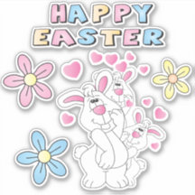 Cute Personalizado Easter Bunnies