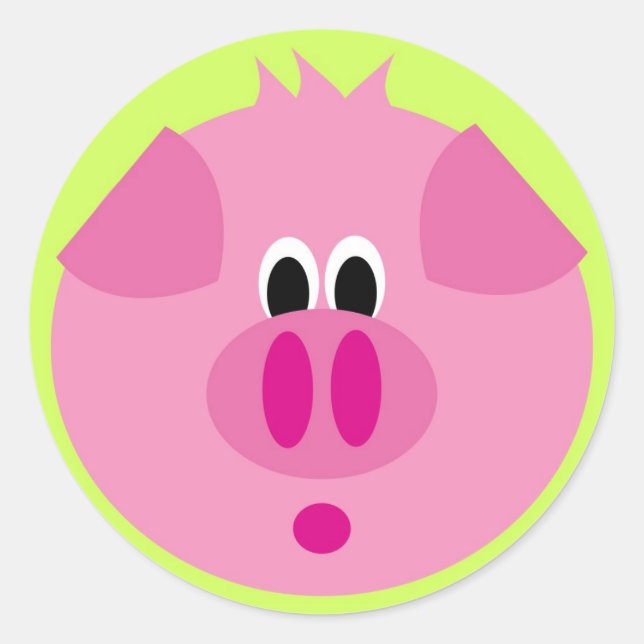 Pegatina Cute Pig (Anverso)