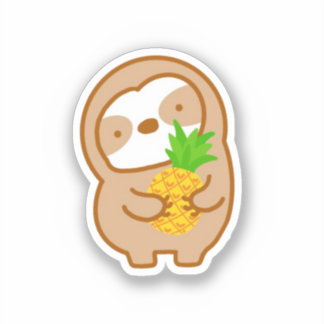 Pegatina Cute Pineapple Sloth