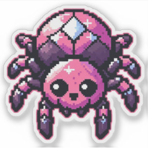 Pegatina Cute Pixel Spider