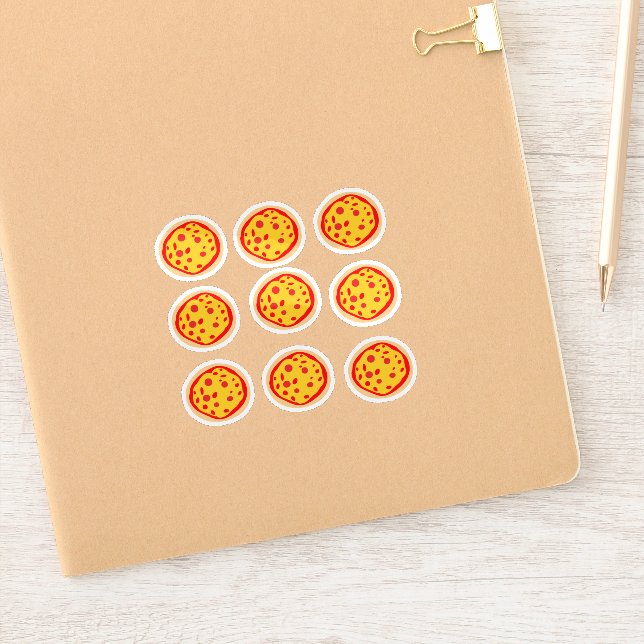 Pegatina Cute Pizza (Cuaderno)