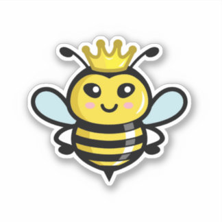 Pegatina Cute Queen Bee