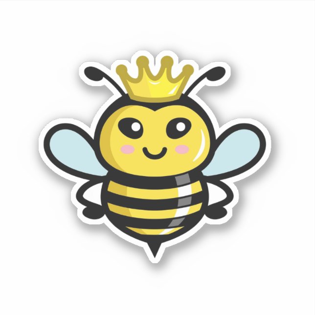 Pegatina Cute Queen Bee (Anverso)