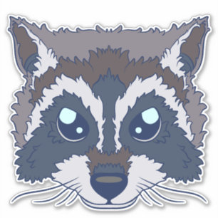 Pegatina Cute Raccoon