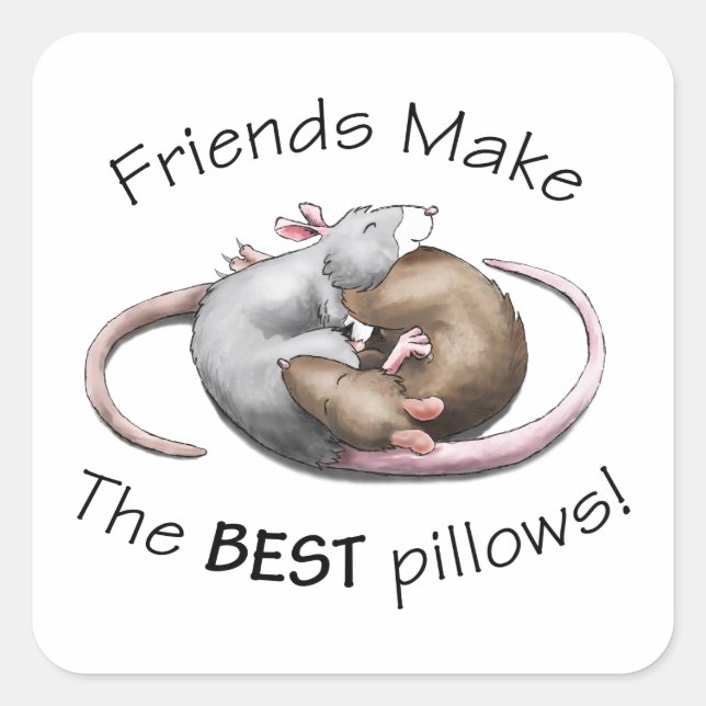 Pegatina Cute Rat (Anverso)