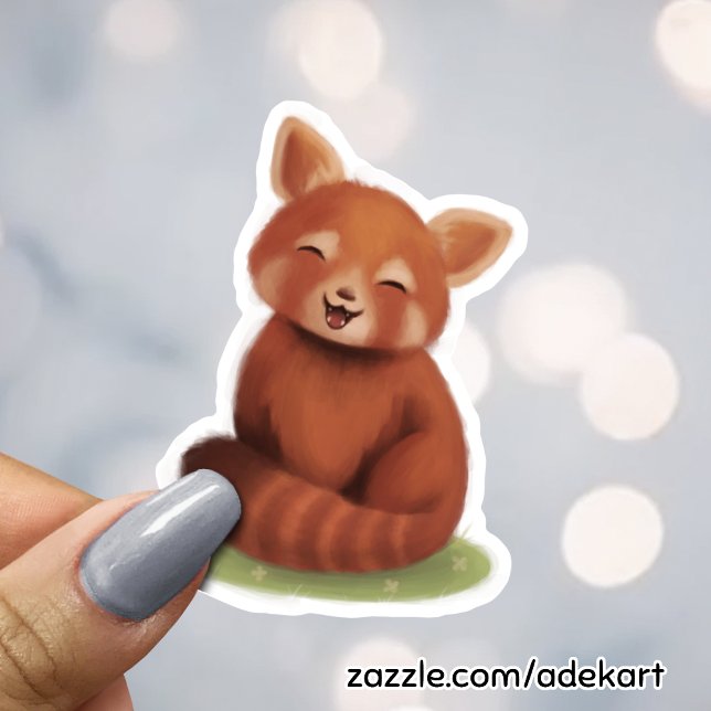 Pegatina Cute Red Panda Pintura (Subido por el creador)