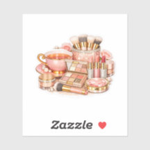 Cute Rose Gold Maquillaje Vanity y Rosas Rosadas