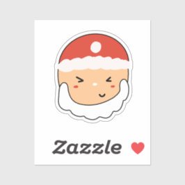 Pegatina Cute Santa for Stationery Lover Custom Cut Sticker