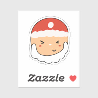 Pegatina Cute Santa for Stationery Lover Custom Cut Sticker