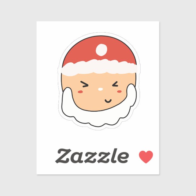 Pegatina Cute Santa for Stationery Lover Custom Cut Sticker (Hoja)