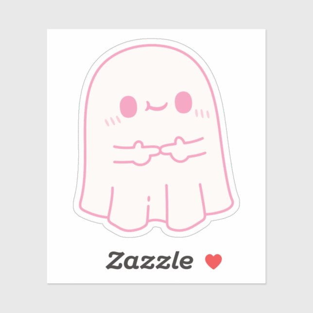 Pegatina Cute Shy Ghost (Hoja)