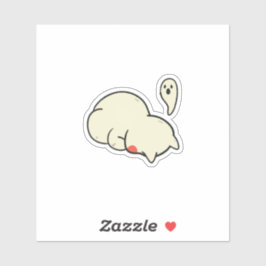 Pegatina Cute Sleepy Blob Ghost Sticker