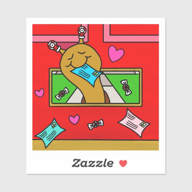 Pegatina Cute Snail Christmas Mail Vinyl (Hoja)