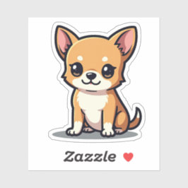 Pegatina Cute Sticker de Cachorro de Chihuahua – Ojos Grand