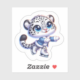 Pegatina Cute Stickers Snow Leopard Big Cat Anime Sport