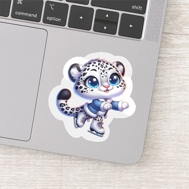 Pegatina Cute Stickers Snow Leopard Big Cat Anime Sport  (Detalle)