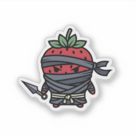 Pegatina Cute Strawberry Ninja Assassin Japanese Pop Art