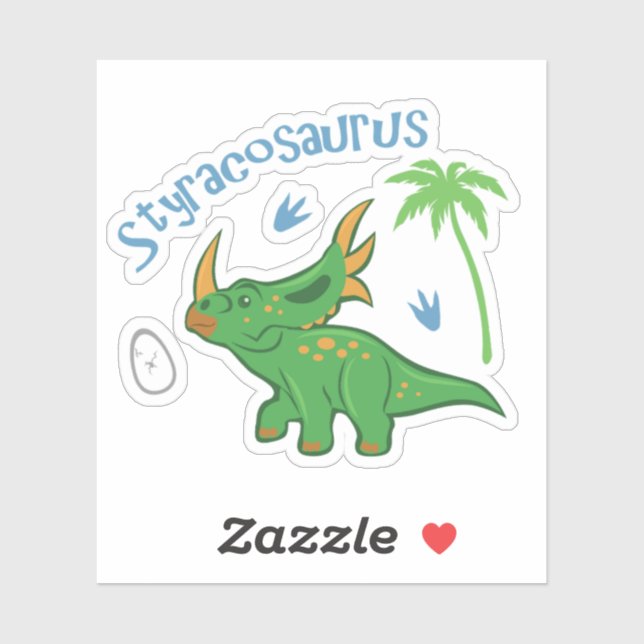 Pegatina Cute Styracosaurus (Hoja)
