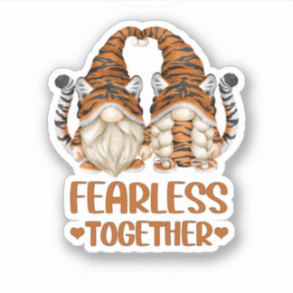 Pegatina Cute Tiger Gnome For Valentines Day Couples And Ti