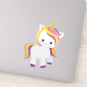 Pegatina Cute Unicorn, Kawaii Unicorn, Little Unicorn