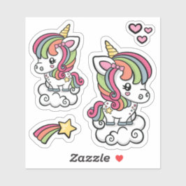 Pegatina Cute Unicorn Vinyl
