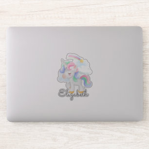 Pegatina Cute Unicornio Arcoíris Estrella