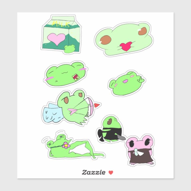 Pegatina Cute valentine sticker pack (Hoja)
