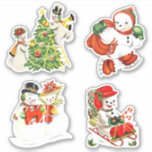 Pegatina Cute vintage Christmas Snowman<br><div class="desc">Cute Vintage Christmas Snowman Pegatinas para tarjetas de felicitación,  invitaciones,  regalos para bebés y niños,  o cualquier otro uso.</div>