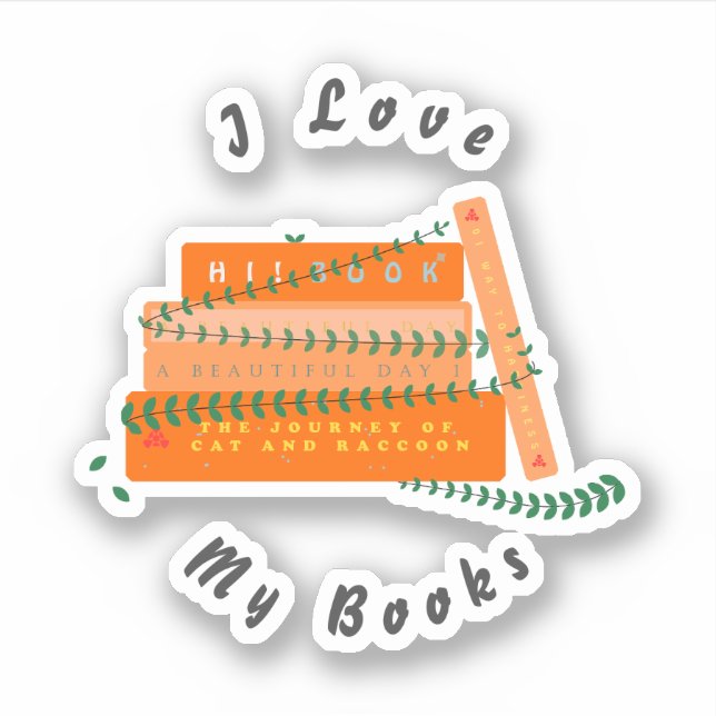 Pegatina Cute Vinyl | Amo Mis Libros (Anverso)