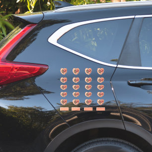 Pegatina Cute Whimsical Watercolor Steampunk Corazones