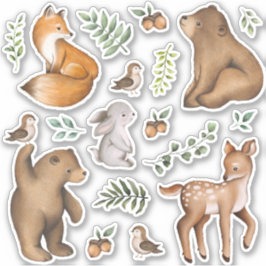 Pegatina Cute Woodland Forest Animals Stationery