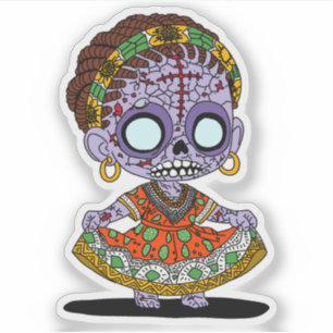 Pegatina Cute Zombie Angoleño