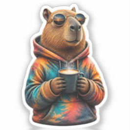 Pegatina Cutea sudadera con capibara de dibujos animados ca