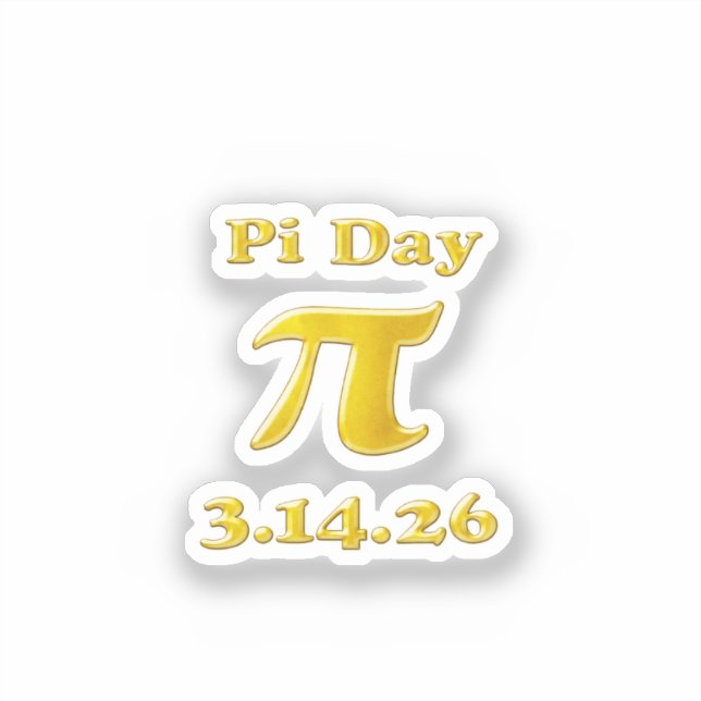 Pegatina Cutie 3.14 Pi Day (Anverso)