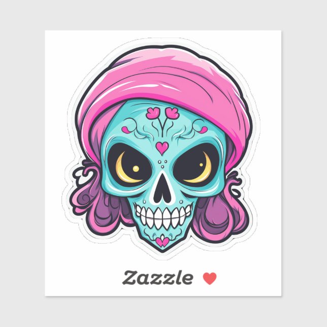 Pegatina Cutie Skull (Hoja)