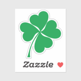 Pegatina Cuto Green Lucky 4 deja el corazón Clover shamrock