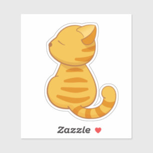 Pegatina Cuto Naranja Tabby Cat