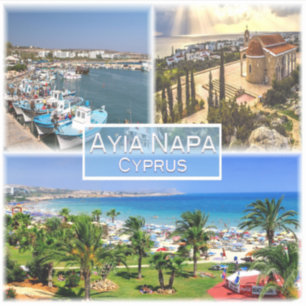 Pegatina CY Cyprus - Ayia Napa - Harbour - Panorama - Nelia
